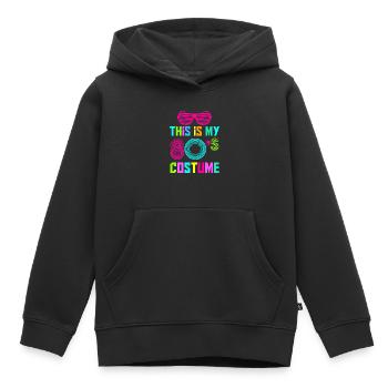 C’est mon costume des années 80 Fancy eighties dress Party - Sweat Premium à capuche enfant bio - noir - Devant - AI Model Kid Male (0cm)