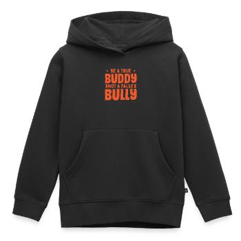 Be A True Buddy | Unity Day - Kids Premium Organic Hoodie - black - Front - AI Model Kid Male (0cm)