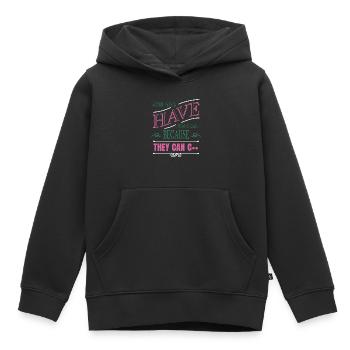 computers present idea pc christmas carols - Kinder Premium Organic Hoodie - Schwarz - Vorne - AI Model Kid Male (0cm)