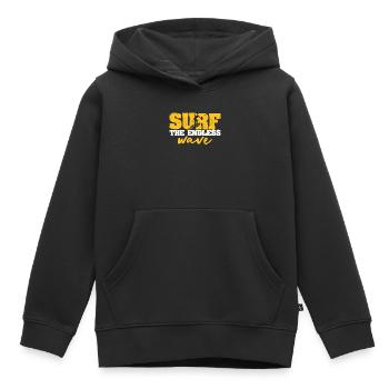 Surf The Endless Wave Wakesurfing Wakesurf Wake - Kids Premium Organic Hoodie - black - Front - AI Model Kid Male (0cm)