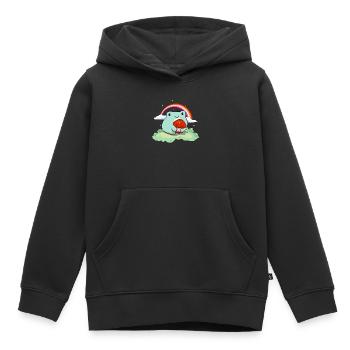 Lesben Stolz Flagge Netter Frosch Pilz Subtil LGBT - Kinder Premium Organic Hoodie - Schwarz - Vorne - AI Model Kid Male (0cm)