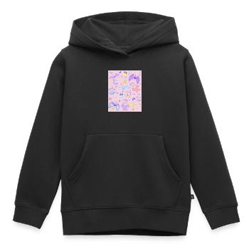 Esthétique bizarre Pastel Goth Clowncore Kidcore - Sweat Premium à capuche enfant bio - noir - Devant - AI Model Kid Male (0cm)