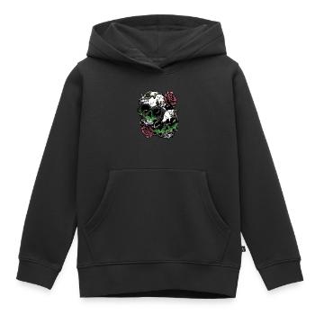 Demiromantisch Stolz Flagge Totenkopf Rosen Subtil - Kinder Premium Organic Hoodie - Schwarz - Vorne - AI Model Kid Male (0cm)