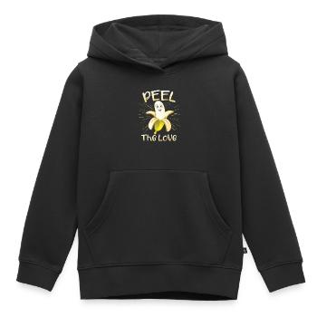 Schälen Sie die Liebe - Kinder Premium Organic Hoodie - Schwarz - Vorne - AI Model Kid Male (0cm)