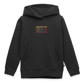 Vintage Papa Gitarre Akkord Gitarre Musik Vatertag - Kinder Premium Organic Hoodie - Schwarz - Vorne - AI Model Kid Male (0cm)