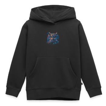 Farbige Eule - Kinder Premium Organic Hoodie - Schwarz - Vorne - AI Model Kid Male (0cm)