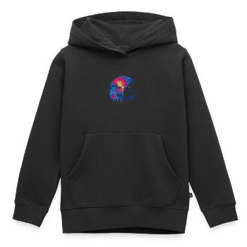 Farbiger Adler - Kinder Premium Organic Hoodie - Schwarz - Vorne - AI Model Kid Male (0cm)