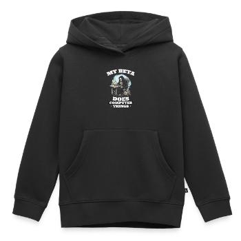 Mein Beta macht Computerdinge Programmierer - Kinder Premium Organic Hoodie - Schwarz - Vorne - AI Model Kid Male (0cm)