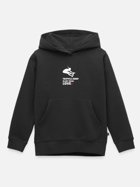 J’adore le triple saut - Sweat Premium à capuche enfant bio - noir
