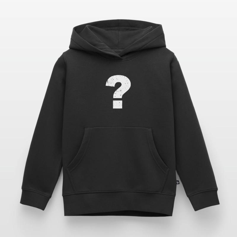 Point d’interrogation drôle Point d’interrogation Sweat Premium à capuche enfant bio