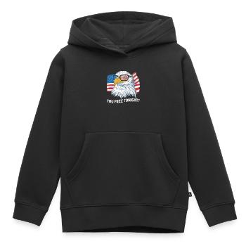 Du bist heute Abend frei Weißkopfseeadler Amerika - Kinder Premium Organic Hoodie - Schwarz - Vorne - AI Model Kid Male (0cm)