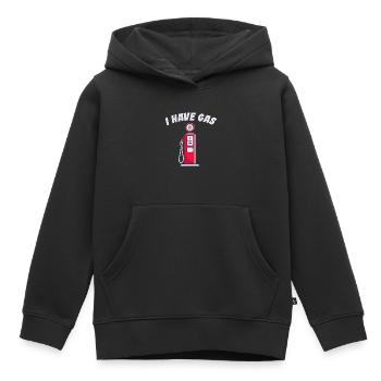 J’ai une pompe à essence drôle - Sweat Premium à capuche enfant bio - noir - Devant - AI Model Kid Male (0cm)