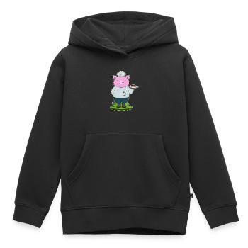 Pork Cook Meat Cooking - Kids Premium Organic Hoodie - black - Front - AI Model Kid Male (0cm)