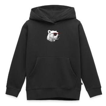 Eisbär Kühle Sonnenbrille - Kinder Premium Organic Hoodie - Schwarz - Vorne - AI Model Kid Male (0cm)