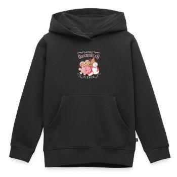 Pain d’épices, pain d’épices en pain d’épices, dicton amusant - Sweat Premium à capuche enfant bio - noir - Devant - AI Model Kid Male (0cm)