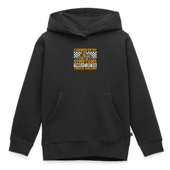 J’ai cherché mes symptômes et il - Sweat Premium à capuche enfant bio - noir - Devant - AI Model Kid Male (0cm)