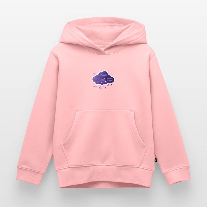 Cloud Computing Computer Electronics Circuit Kids Premium Organic Hoodie