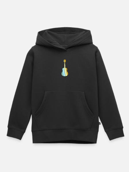 Gitarre Retro - Kinder Premium Organic Hoodie - Schwarz