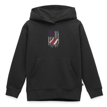 Trou de maïs patriotique - Sweat Premium à capuche enfant bio - noir - Devant - AI Model Kid Male (0cm)