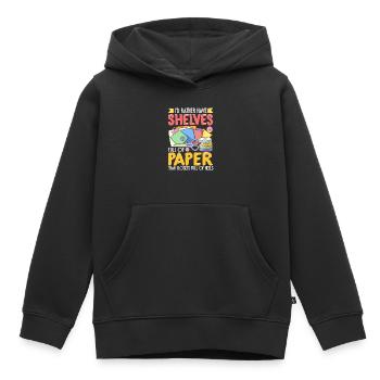 Scrapbooking Scrapbooker - Sweat Premium à capuche enfant bio - noir - Devant - AI Model Kid Male (0cm)