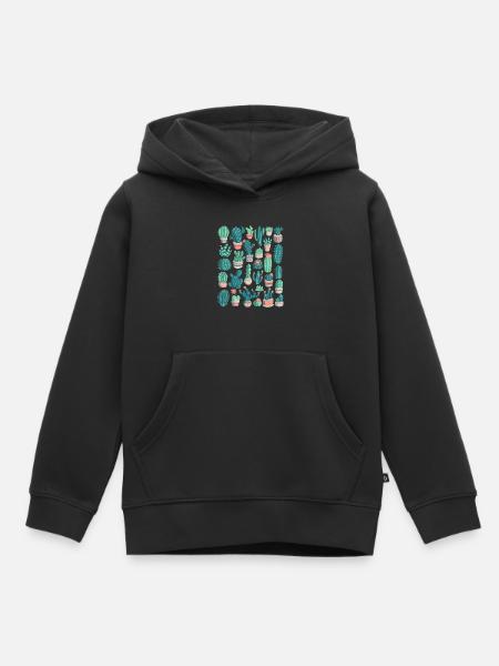 Kakteen - Kinder Premium Organic Hoodie - Schwarz