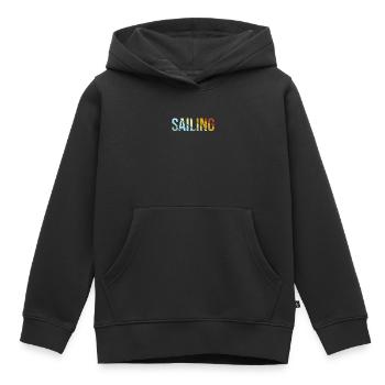 Rétro de la voile - Sweat Premium à capuche enfant bio - noir - Devant - AI Model Kid Male (0cm)