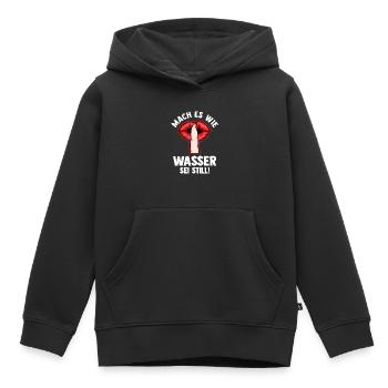 Mach es wie Wasser sei Still - Kinder Premium Organic Hoodie - Schwarz - Vorne - AI Model Kid Male (0cm)