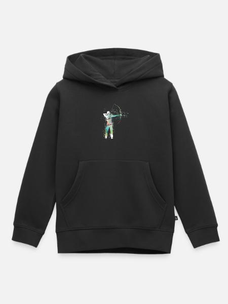 Splash Bogenschießen - Kinder Premium Organic Hoodie - Schwarz