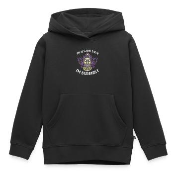Bouddhisme Bouddha - Sweat Premium à capuche enfant bio - noir - Devant - AI Model Kid Male (0cm)