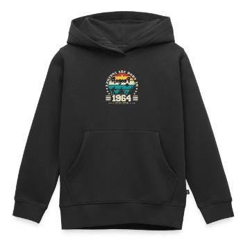 August 1964. Geburtstagsgeschenk August 1964. August - Kinder Premium Organic Hoodie - Schwarz - Vorne - AI Model Kid Male (0cm)