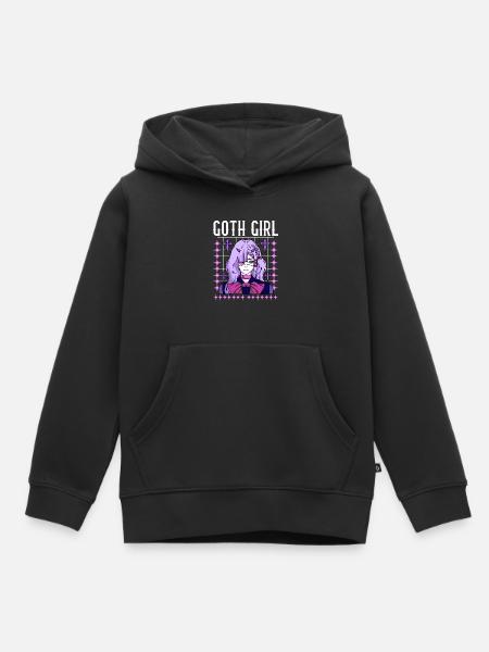 Goth Girl - Kinder Premium Organic Hoodie - Schwarz