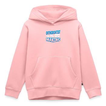 Orthodontiste en formation - Sweat Premium à capuche enfant bio - rose - Devant - AI Model Kid Female (0cm)