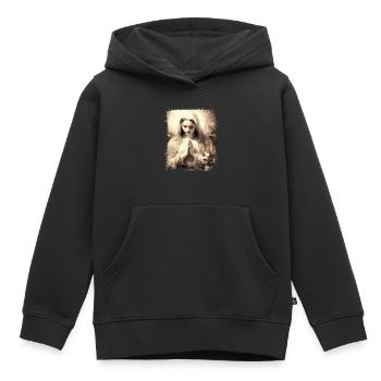 Heilige Maria Maria Madonna Mariana Jungfrau Maria Heilige - Kinder Premium Organic Hoodie - Schwarz - Vorne - AI Model Kid Male (0cm)