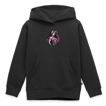 Chihuahua rose | Fille Fitness Salle de sport - Sweat Premium à capuche enfant bio - noir - Devant - AI Model Kid Male (0cm)