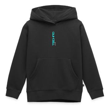 Techno Rave - Sweat Premium à capuche enfant bio - noir - Devant - AI Model Kid Male (0cm)