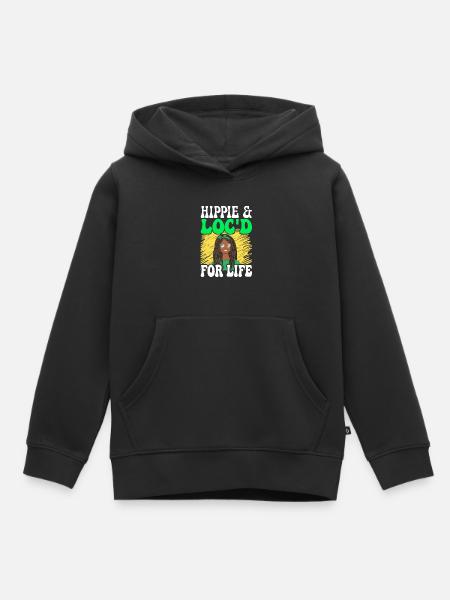 Dreadlocks Rasta - Kinder Premium Organic Hoodie - Schwarz