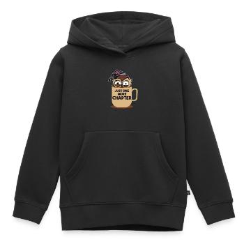 Drôle de livre Cadeau amoureux | Encore un chapitre - Sweat Premium à capuche enfant bio - noir - Devant - AI Model Kid Male (0cm)