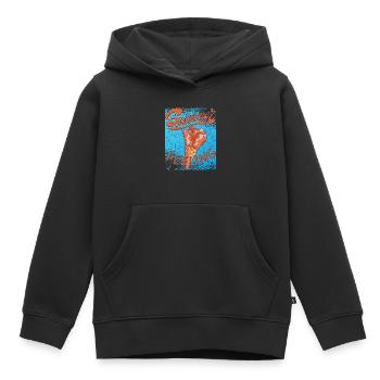 CRÈME GLACÉE SENSATION ESTIVALE - Sweat Premium à capuche enfant bio - noir - Devant - AI Model Kid Male (0cm)