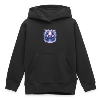 Panda Panda Tête Panda Ours Panda Panda Bébé - Sweat Premium à capuche enfant bio - noir - Devant - AI Model Kid Male (0cm)
