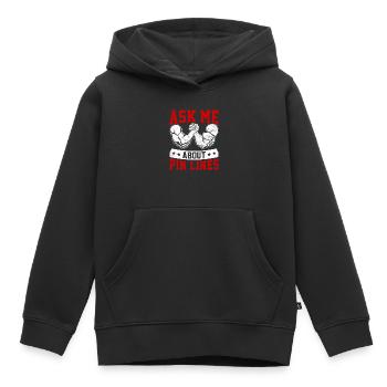 Arm wrestling arm wrestler - Kids Premium Organic Hoodie - black - Front - AI Model Kid Male (0cm)