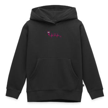 Cute Nc - Infirmière consultante - Sweat Premium à capuche enfant bio - noir - Devant - AI Model Kid Male (0cm)