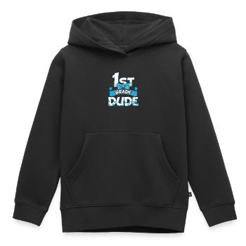 1st Grade Dude - Freshman First Grader - Kids Premium Organic Hoodie - black - Front - AI Model Kid Male (0cm)