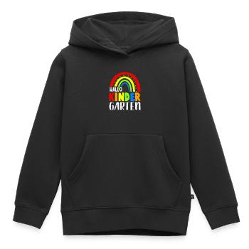 Hallo Kindergarten 1. Tag Kita Mädchen - Kinder Premium Organic Hoodie - Schwarz - Vorne - AI Model Kid Male (0cm)