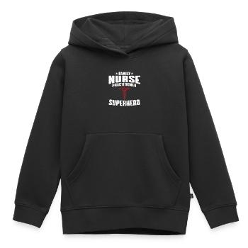 Familienkrankenschwester Superheld - Kinder Premium Organic Hoodie - Schwarz - Vorne - AI Model Kid Male (0cm)