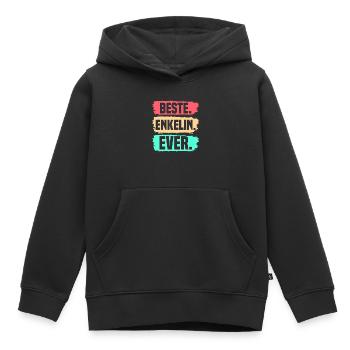 Enkelin - Kinder Premium Organic Hoodie - Schwarz - Vorne - AI Model Kid Male (0cm)