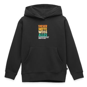 Neffe - Kinder Premium Organic Hoodie - Schwarz - Vorne - AI Model Kid Male (0cm)