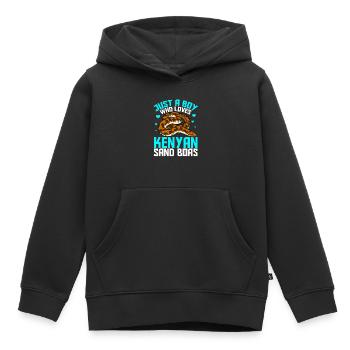Snake owners - Kids Premium Organic Hoodie - black - Front - AI Model Kid Male (0cm)