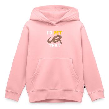 Kenya Sand Boa Snake Propriétaire - Sweat Premium à capuche enfant bio - rose - Devant - AI Model Kid Female (0cm)