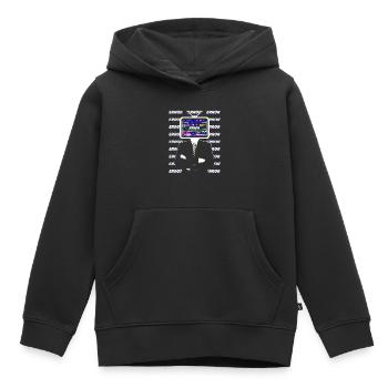Weirdcore Ästhetik TV Kopfstörung - Kinder Premium Organic Hoodie - Schwarz - Vorne - AI Model Kid Male (0cm)
