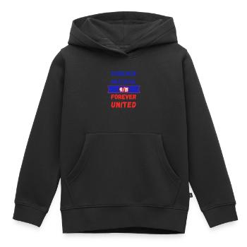 Für immer vereint 9/11 - Kinder Premium Organic Hoodie - Schwarz - Vorne - AI Model Kid Male (0cm)